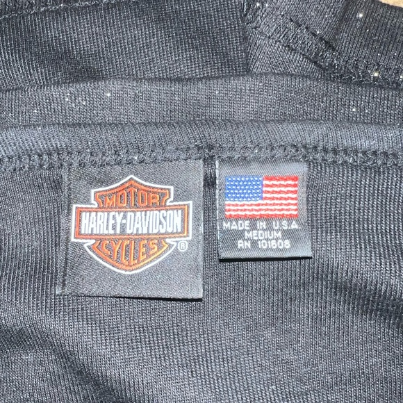 Harley Davidson Sparkle Tank with lace trim. Medium - Picture 5 of 5